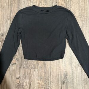 ZARA LONG SLEEVE CROP TOP